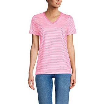 Petite Lands' End Relaxed-Fit Supima Cotton V-Neck Tee
