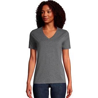 Petite Lands' End Relaxed-Fit Supima Cotton V-Neck Tee