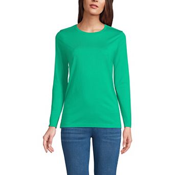 Petite Lands' End Relaxed-Fit Supima Cotton V-Neck Tee