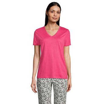 Petite Lands' End Relaxed-Fit Supima Cotton V-Neck Tee
