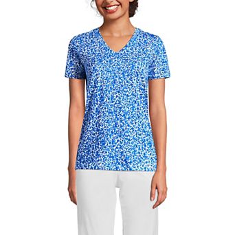 Petite Lands' End Relaxed-Fit Supima Cotton V-Neck Tee