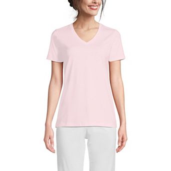 Petite Lands' End Relaxed-Fit Supima Cotton V-Neck Tee