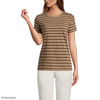 Women's Lands' End Relaxed-Fit Supima Cotton Crewneck Tee