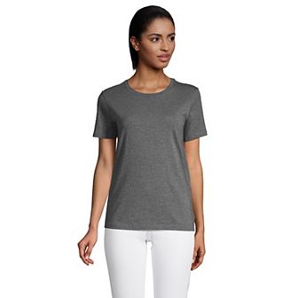 Women's Lands' End Relaxed-Fit Supima Cotton Crewneck Tee