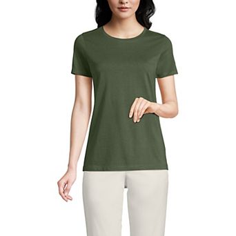 Women's Lands' End Relaxed-Fit Supima Cotton Crewneck Tee