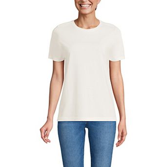 Women's Lands' End Relaxed-Fit Supima Cotton Crewneck Tee