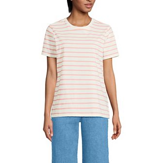 Women's Lands' End Relaxed-Fit Supima Cotton Crewneck Tee