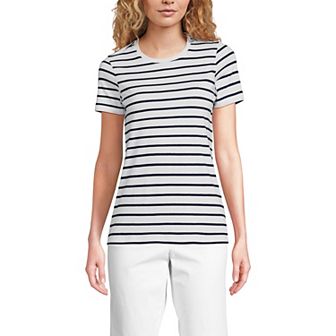 Women's Lands' End Relaxed-Fit Supima Cotton Crewneck Tee