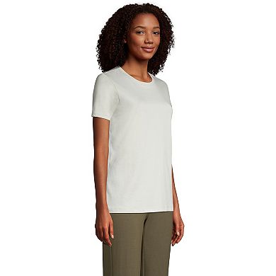 Petite Lands' End Relaxed-Fit Supima Cotton Crewneck Tee