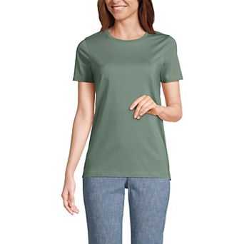 Petite Lands' End Relaxed-Fit Supima Cotton Crewneck Tee