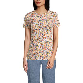 Petite Lands' End Relaxed-Fit Supima Cotton Crewneck Tee