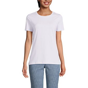 Petite Lands' End Relaxed-Fit Supima Cotton Crewneck Tee