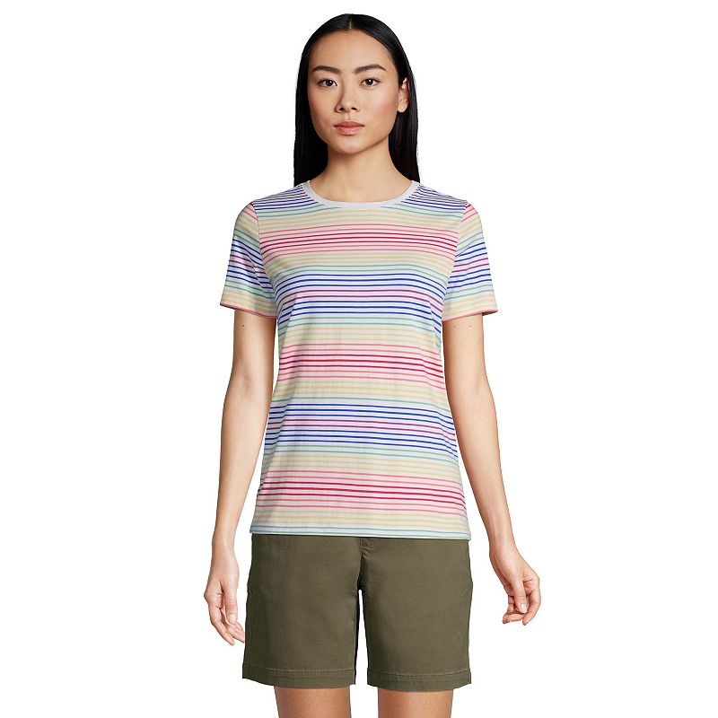 Petite Lands End Relaxed-Fit Supima Cotton Crewneck Tee, Womens, Size: Sm