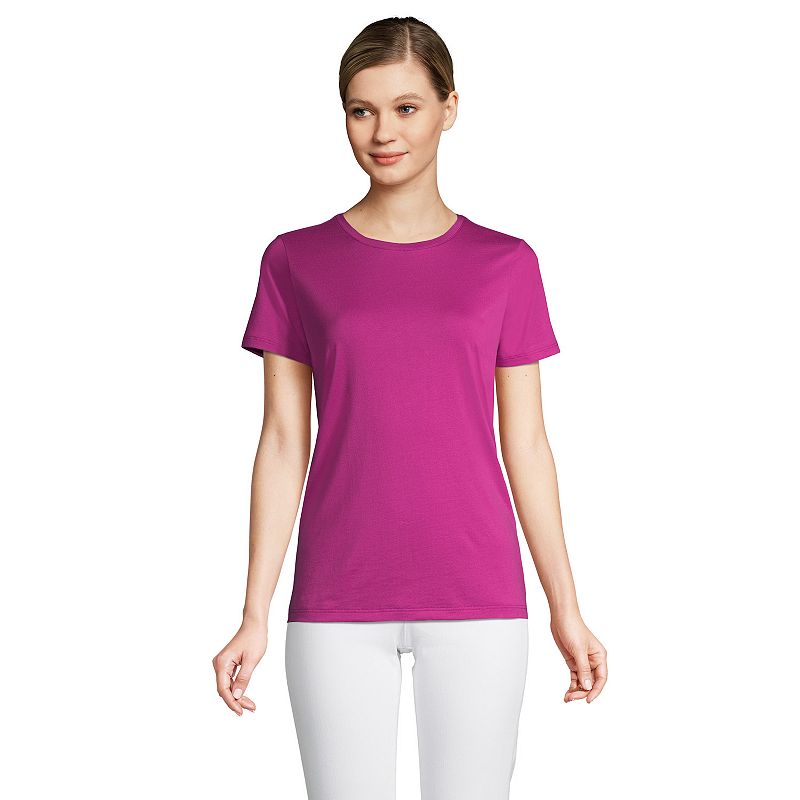 Petite Lands End Relaxed-Fit Supima Cotton Crewneck Tee, Womens, Size: XS