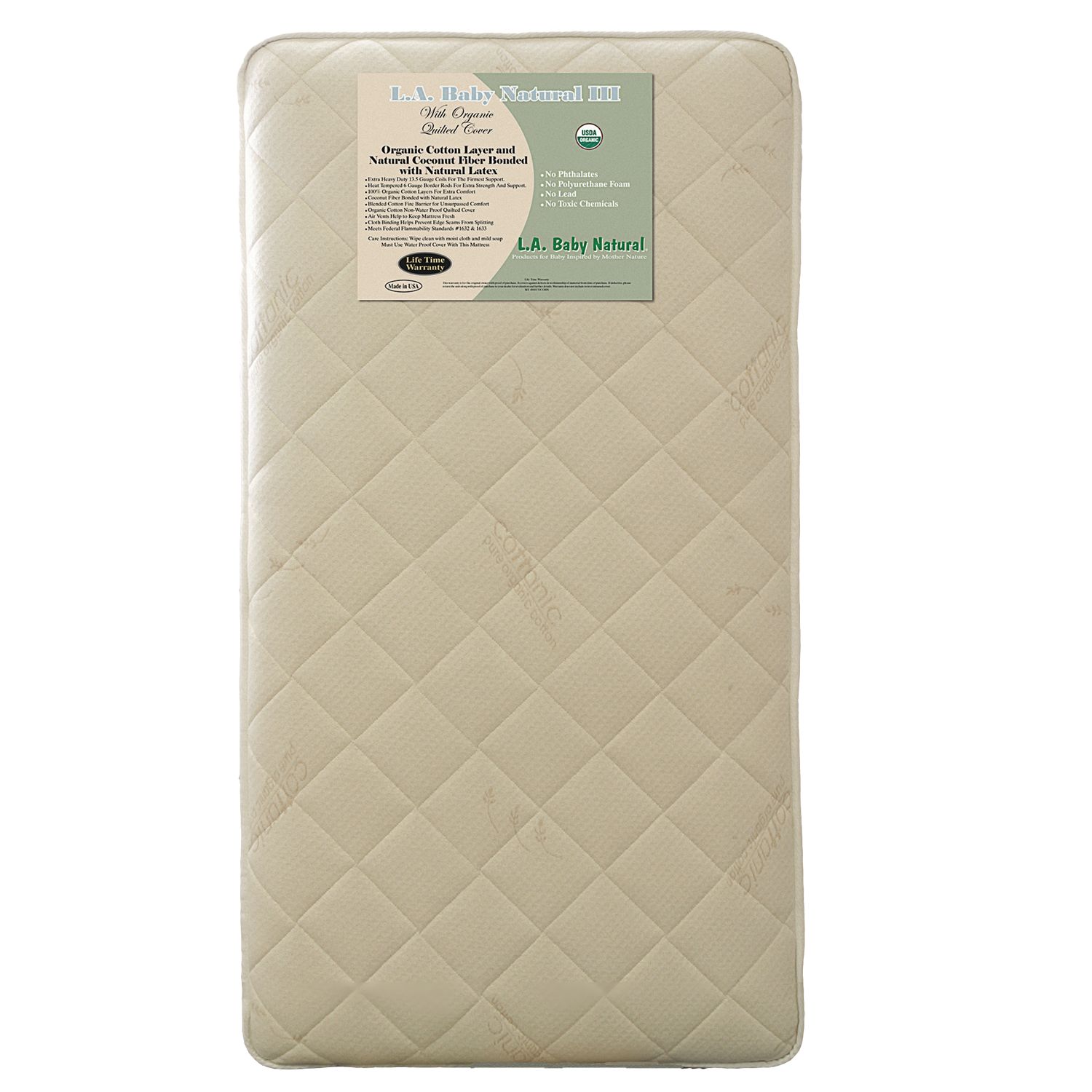 simmons naturally safer organic rest baby crib mattress