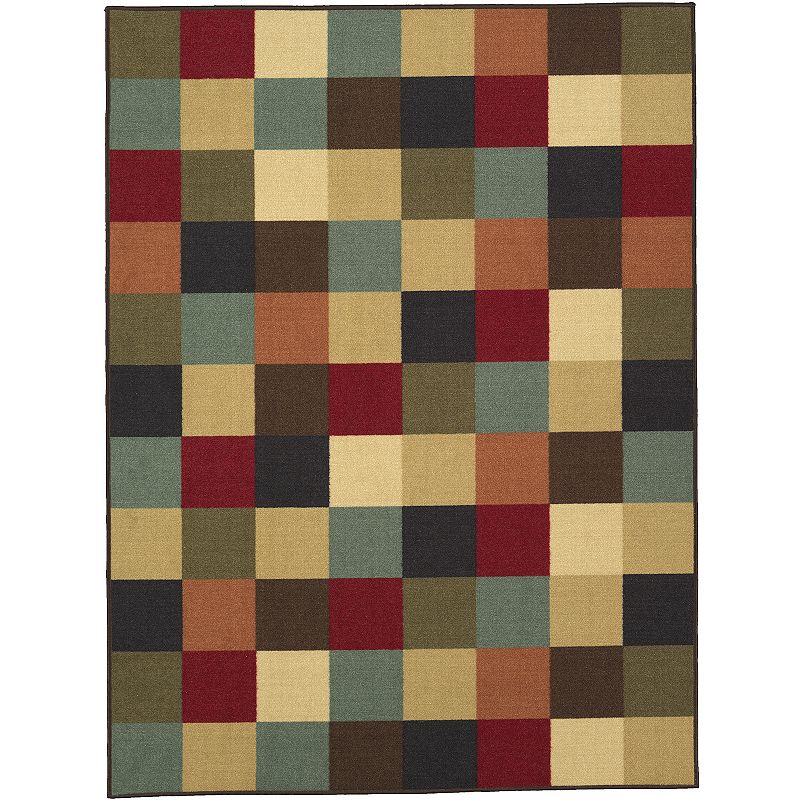 62658251 Ottomanson Ottohome Checkered Rug, Multicolor, 3X5 sku 62658251