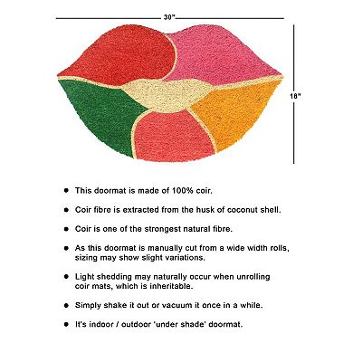 RugSmith Colorful Lips Doormat