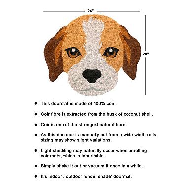 RugSmith Shaped Beagle Face Doormat