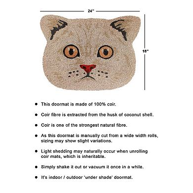 RugSmith Cute Cat Face Doormat