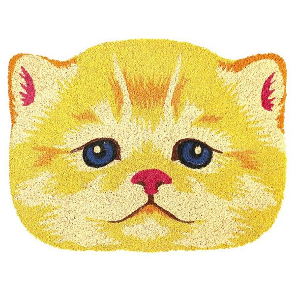 Rugsmith Yellow Cat Face Doormat