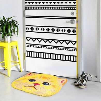 RugSmith Yellow Cat Face Doormat