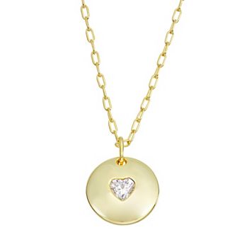 Silver-Plated Stronger Together Heart Pendant Necklace