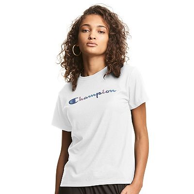 Champion white t shirt women's best sale