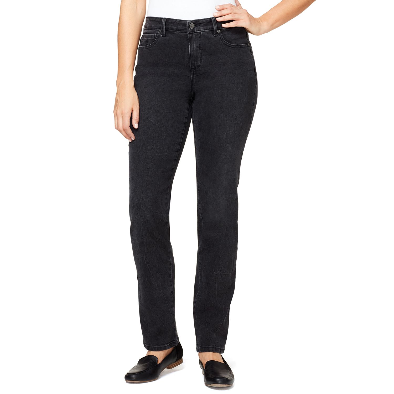 mid rise tapered jeans