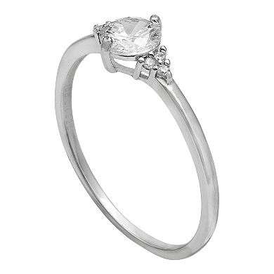 PRIMROSE Sterling Silver Cubic Zirconia Band Ring