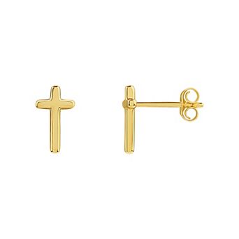 PRIMROSE Sterling Silver Cross Stud Earrings
