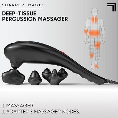 Sharper Image Deep-Tissue Massager with Swappable Heads