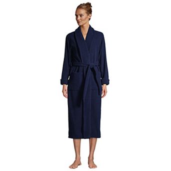 Women's Lands' End Cotton Terry Long Spa Bath Robe