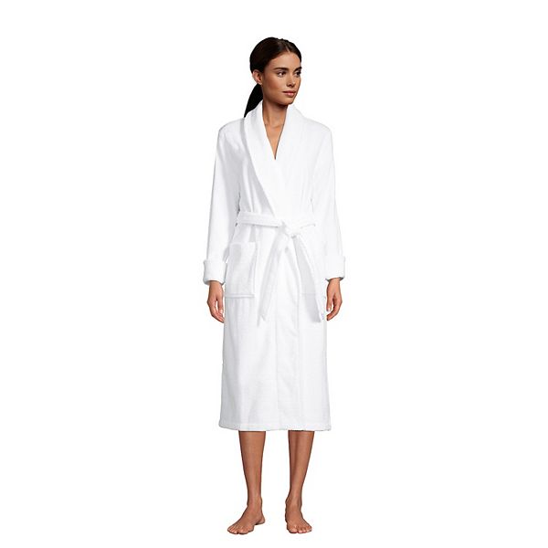 Petite Lands' End Cotton Terry Long Spa Bath Robe