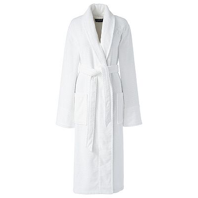 Plus Size Lands End Cotton Terry Long Spa Bath Robe