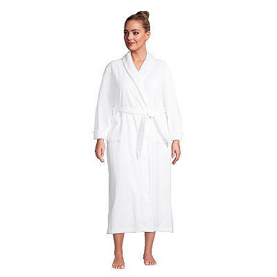 Plus Size Lands End Cotton Terry Long Spa Bath Robe