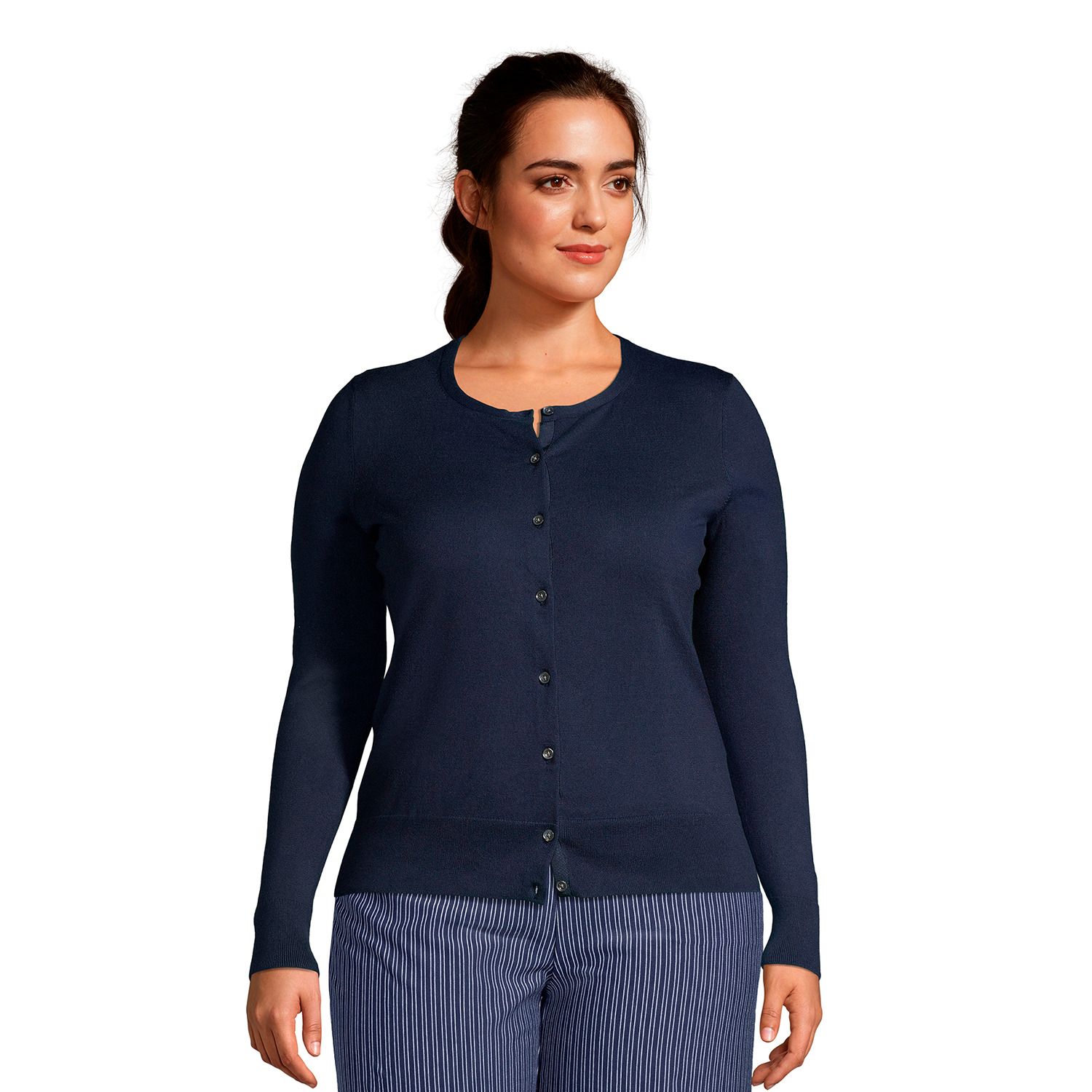 lands end plus size cardigans