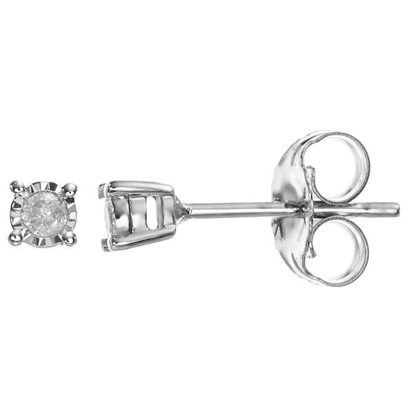 10k Gold Diamond Accent Stud Earrings