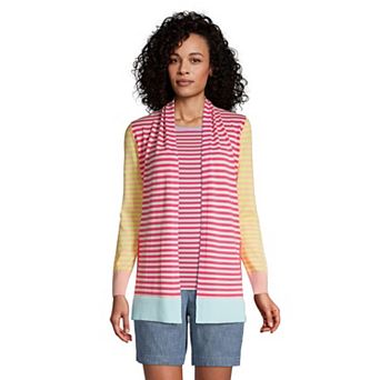 Petite Lands' End Open-Front Long Cardigan Sweater