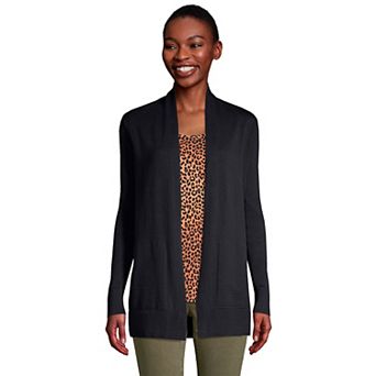 Women's Lands' End Open-Front Long Cardigan Sweater