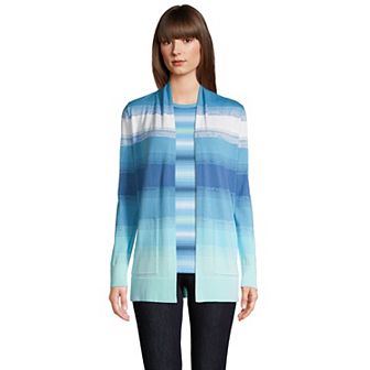 Women's Lands' End Open-Front Long Cardigan Sweater