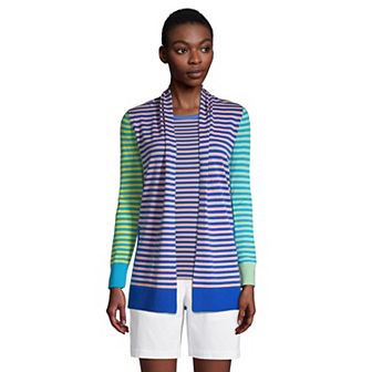 Women's Lands' End Open-Front Long Cardigan Sweater