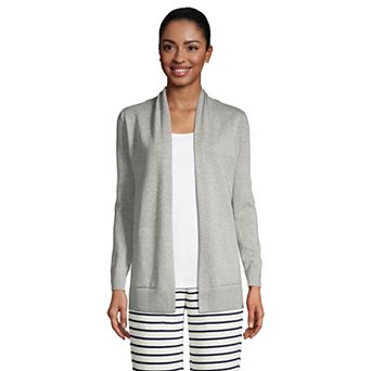 Women's Lands' End Open-Front Long Cardigan Sweater