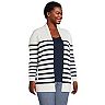 Plus Size Lands' End Draped Open-Front Long Cardigan Sweater