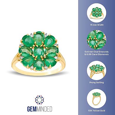 Gemminded 10k Gold Emerald & Diamond Accent Ring