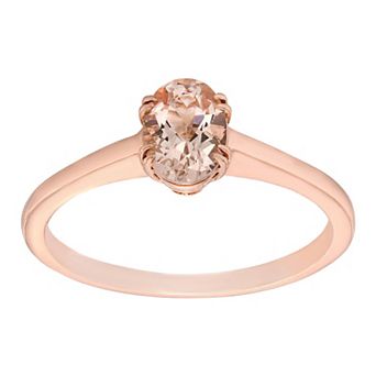 Gemminded 10k Rose Gold Morganite Ring