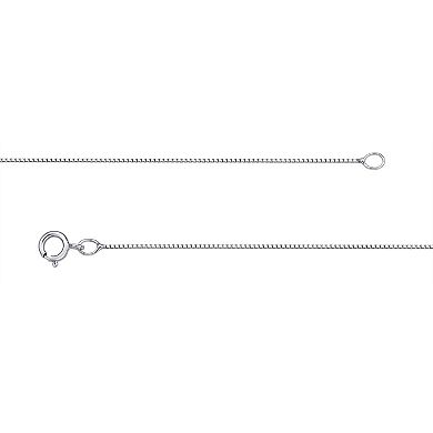 Gemminded 10k White Gold 1/5 Carat T.W. Diamond & Aquamarine Pendant Necklace