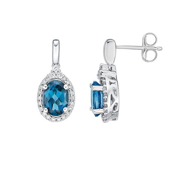 Gem Treasures 11.36ctw Trillion Cut Graduated White Topaz Earrings