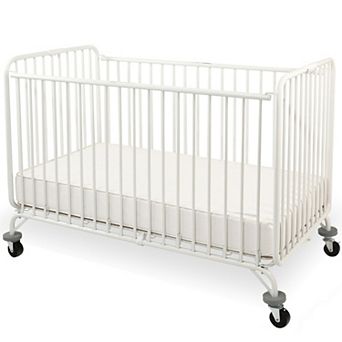 LA Baby Full Size Metal Holiday Folding Crib