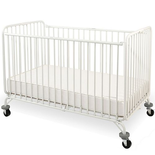 La Baby Full Size Metal Holiday Folding Crib