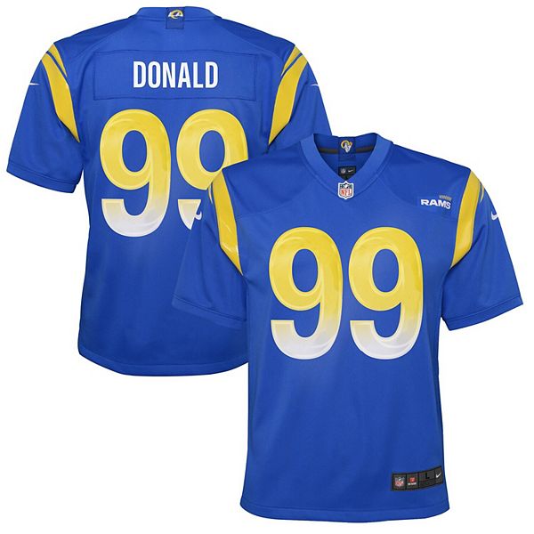 Aaron Donald #99 Los Angeles Rams NFL NIKE White Away Jersey Men's XXL